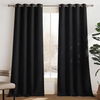 Elle [nunca Usado]juego De 2 Cortinas T&eacute;rmicas Opacas, De 132 X 92 Cm (ancho X Alto), Con Ojales, Que Bloquean La Luz Y Ofrecen Protecci&oacute;n Uv. Ideales Para