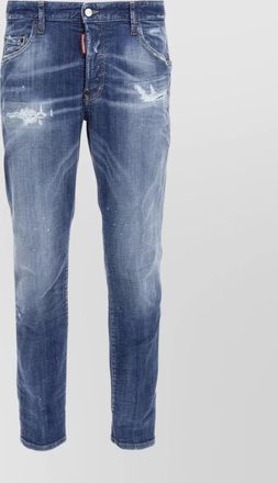 Dsquared2 denim distressed tapered skinny jeans