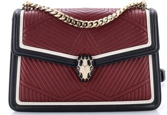 Bulgari Serpenti Forever Shoulder Bag Quilted Leather Small