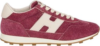 Hogan Red Logo Fitted Sneakers