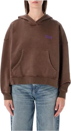 American Vintage Plizzy Hoodie - - Sweatshirts & Hoodies - Donna - Marrone - S