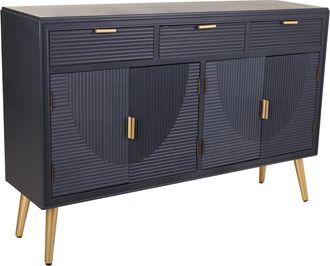 Wanderlust Deco Wanderlust Deco - Aparador De Madera Gris Oscuro 121.5x34x81.5