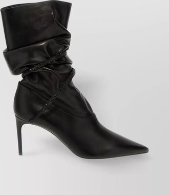 Rene Caovilla crystal nappa ankle boots
