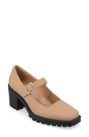 Journee Collection Mary Jane Pump in Tan at Nordstrom Rack, Size 8.5