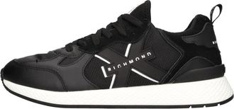 John Richmond Su&egrave;de en Eco-Leren Sneakers - Heren - Sneakers - Zwart - 39 EU - Su&egrave;de - Schoenen