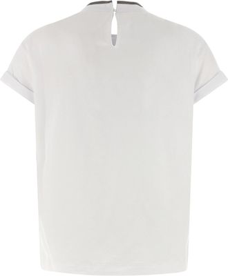 Brunello Cucinelli Womens White Cotton T-Shirt