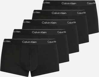 Calvin Klein Mens Calvin Klein 5-Pack Icon Cotton Stretch Low-Rise Boxer Trunks, Black - Size: 32/33/32