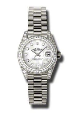 Rolex Pre-owned Rolex Lady-Datejust Diamond Mother Of Pearl Dial Ladies Watch 179159MDP