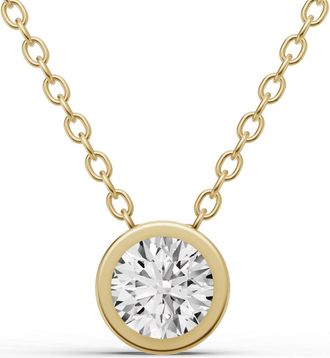 Tilla 0.25 CT Lab Grown Round Diamond Bezel PassThru Setting Pendant