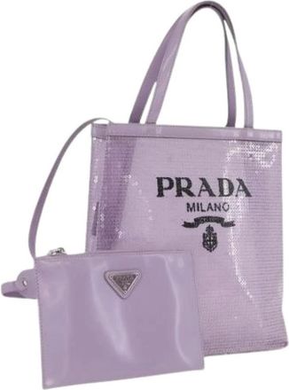 Prada Pre-owned Tote Bags, female, Purple, Size: ONE SIZE Pre-owned Vintage Tote Bag