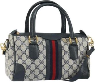 Gucci Pre-owned Handbags, female, Blue, Size: ONE SIZE Pre-owned Vintage Handbag