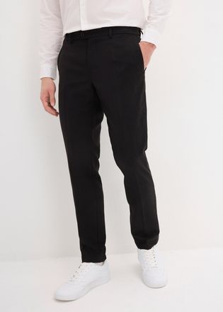 Bonprix Anzughose BONPRIX, Herren, Gr. 48, N-Gr, schwarz, Web, Obermaterial: 100% Polyester. Futter: 100% Polyester, festlich, slim fit, Hosen Anzughose, Slim