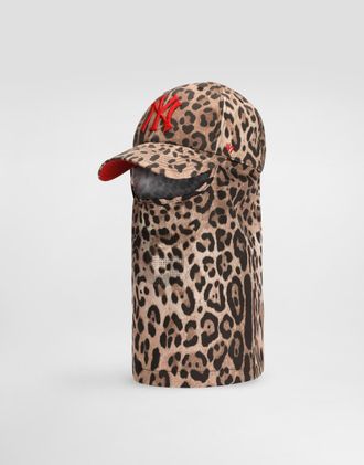 Dolce & Gabbana X 47 New York Yankees Leo-print Balaclava - Man Hats And Gloves Animal Print Onesize