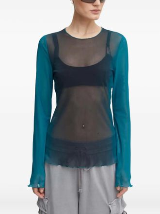 Won Hundred long-sleeve top - Blue