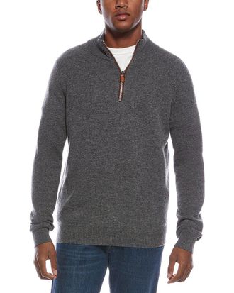 Kier + J Raglan Wool & Cashmere-Blend 1/4-Zip Sweater