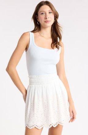 Melrose and Market Rib Tank Top in Blue Breeze at Nordstrom Rack, Size Xx-Small