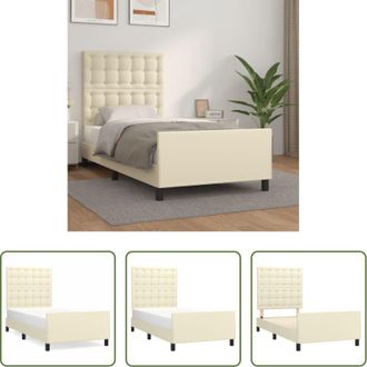 vidaXL Testiera per letto - Giroletto con Testiera Crema 80x200 cm in Similpelle