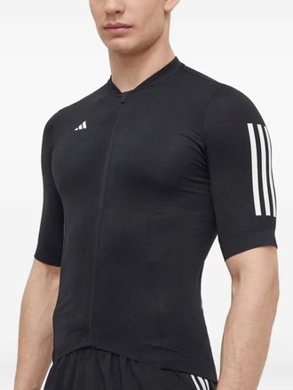 adidas zip-up T-shirt - men - Recycled Polyester/Elastane - S - Black