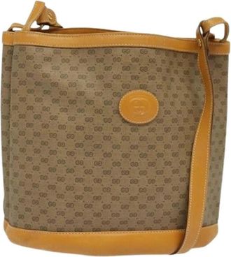 Gucci Pre-owned Leather gucci-bags - Dames - Vintage Tas - Beige - ONE Size - Vintage
