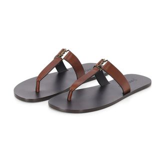 Saint Laurent Flip Flops, female, Brown, Size: 10 US Cassandre Sandals
