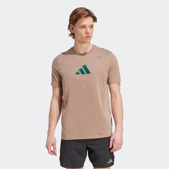 adidas T-Shirt ADIDAS PERFORMANCE M TR CAT G T, Herren, Gr. XXL, braun (chalky braun), Obermaterial: 65% Polyester, 35% Baumwolle, Shirts T-Shirt, f&uuml;r sportl