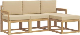 vidaXL Conjunto De Sof&aacute;s De Exterior 4 Uds. Vidaxl