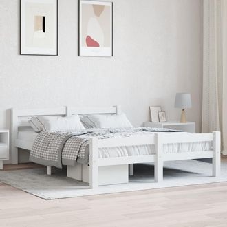 vidaXL Dormeuse Estraibile Senza Materasso Bianca Legno Pino 120x200cm - Vidaxl