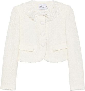 Self Portrait Lace-collar Boucl&eacute; Jacket