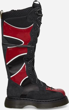 Dr. Martens Women s Buzz Boxer 18 Eye Boots Black / Scarlet Red
