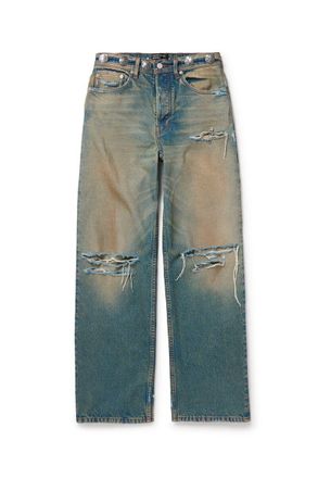 Enfants Riches Deprimes Straight-Leg Embellished Distressed Jeans