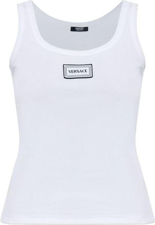 Versace Logo Cotton Tank Top