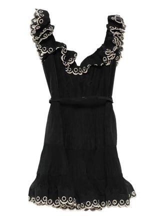Zimmermann embroidered mini dress - Black