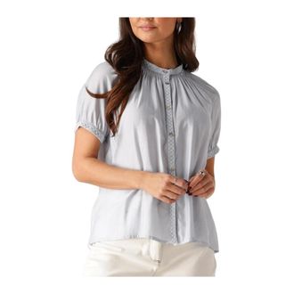 Nukus Nukus, Overhemden, Dames, Blauw, L, Linnen, Blauwe Alaina Blouse voor Zonnige Dagen