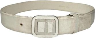 Dior Pre-owned Vintage Riem - unisex - Vintage Accessoires - Wit - ONE Size - Leer - Vintage