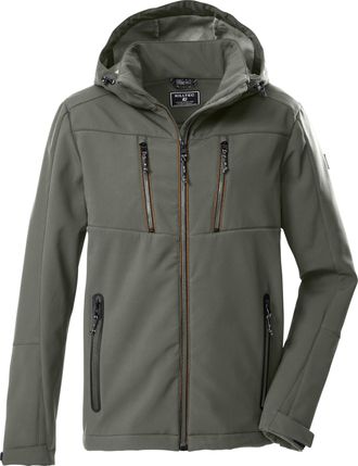 Killtec Softshelljacke KILLTEC KOW 79 MN SFTSHLL JCKT, Herren, Gr. XL, moosgr&uuml;n, Oberseite: 92% Polyester, 8% Elasthan;R&uuml;ckseite: 100% Polyester, Jacken Softs