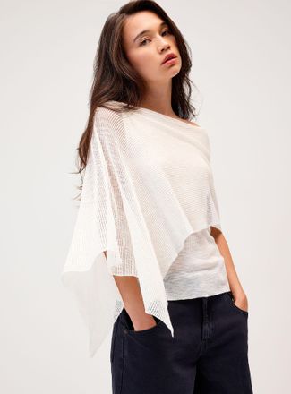 Twik Womens Asymmetrical poncho-style sweater