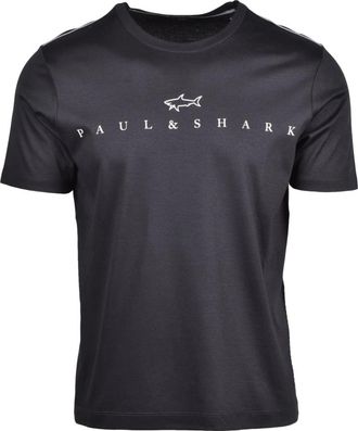 Paul & Shark Tops, Heren, Zwart, 2Xl, Katoen, T-shirt