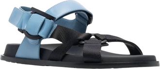 Ferragamo Womens Strappy Leather Sandals In Blue