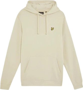 Lyle & Scott Hooded Cotton Sweatshirt met Voorzakken - Heren - Hoodies - Beige - L - Katoen - Hoodies & sweatvesten
