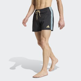 adidas Badeshorts ADIDAS PERFORMANCE 3-STREIFEN, 13 CM, Herren, Gr. XXL, N-Gr, schwarz, Obermaterial: 100% Polyester, Badehosen Badeshorts