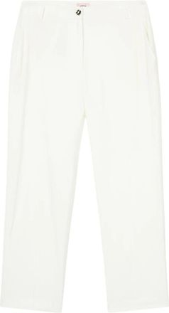 Oltre Cigaretbroek - Dames - Straight fit broeken - Wit - M - Polyester - Broeken