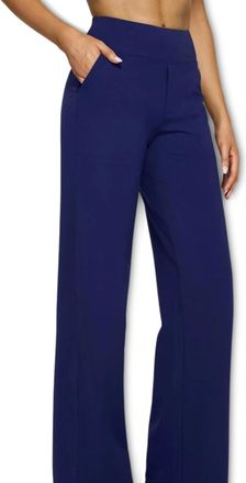 Generic Lumilift Work/Yoga Pants Stretch Casual Trousers High-Waist Straight-Leg Work Pant Set for Women (Navy,S)