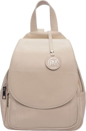 Roberta M Beige Rundleer Tas