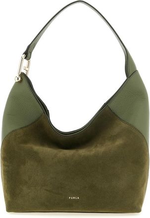 Furla Green Lara Medium Shoulder Bag