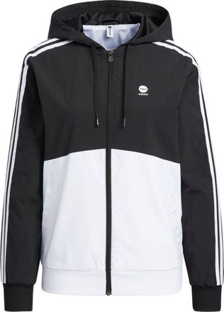 adidas (WMNS) adidas Essentials Woven Jacket Asia Sizing Black White HM2007
