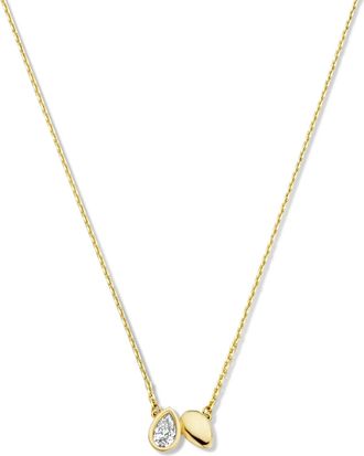 BELORO Halsketten - Monte Napoleone Natalia 9 karat necklace with zirc - Gr. unisize - in Gold - für Damen