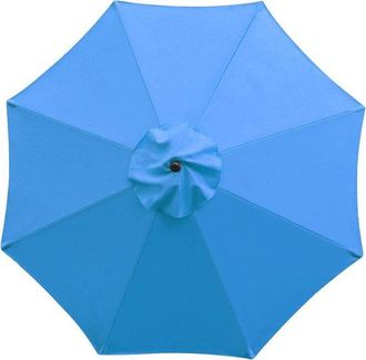 OEM Toldo De Repuesto Para Sombrilla Con 8 Varillas, Cubierta Resistente A Los Rayos Uv (solo La Parte Superior), Rayas Azules Y Blancas, 2 M
