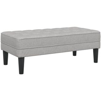 vidaXL Vidaxl - Bench Cloud grey 113 x 57 x 39 cm Fabric