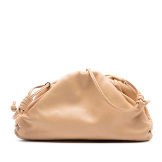 Bottega Veneta Tweedehands Lamsleer De Mini Pouch Schoudertas