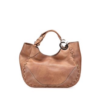 Gucci Leren Gevlochten Hobo Tas